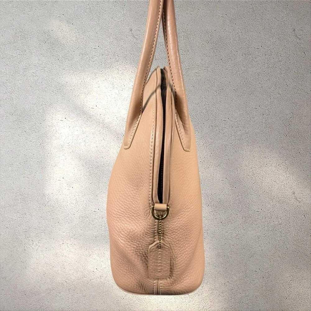 Vintage Coach Sonoma Satchel #4921 Natural Grain Leather Cream Top Handle Purse‎